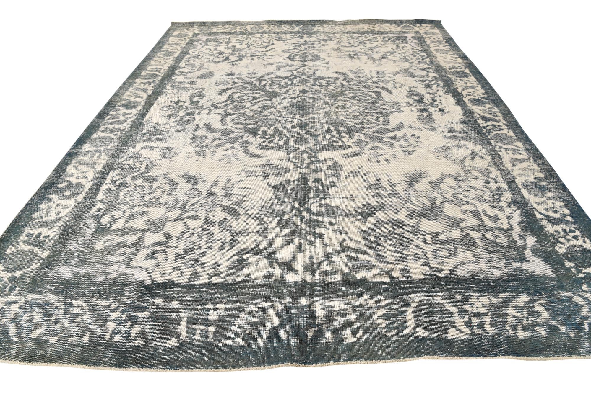 9' 7 x 12' 4 Hand Knotted Ultra Vintage Persian Wool Rug