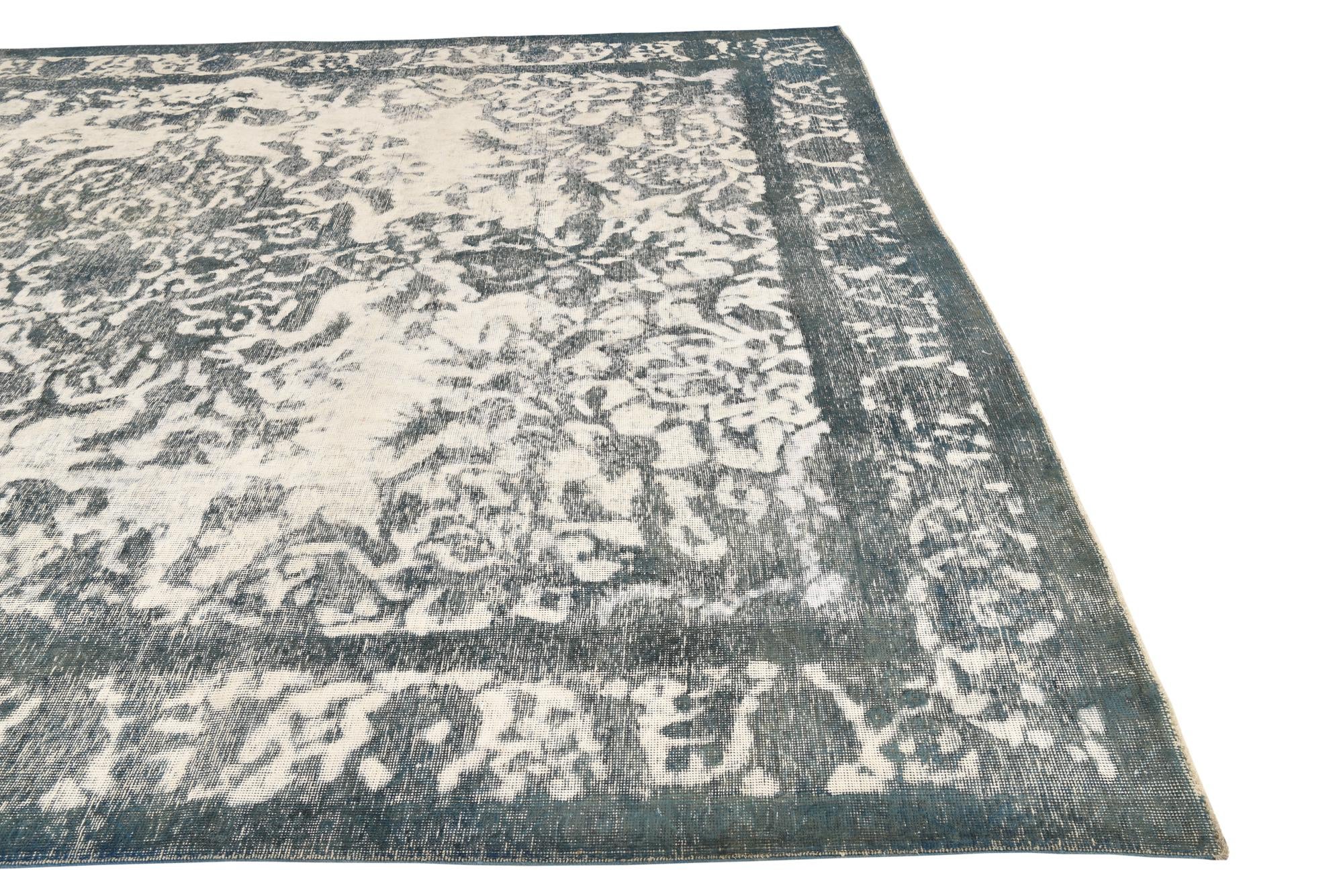 9' 7 x 12' 4 Hand Knotted Ultra Vintage Persian Wool Rug