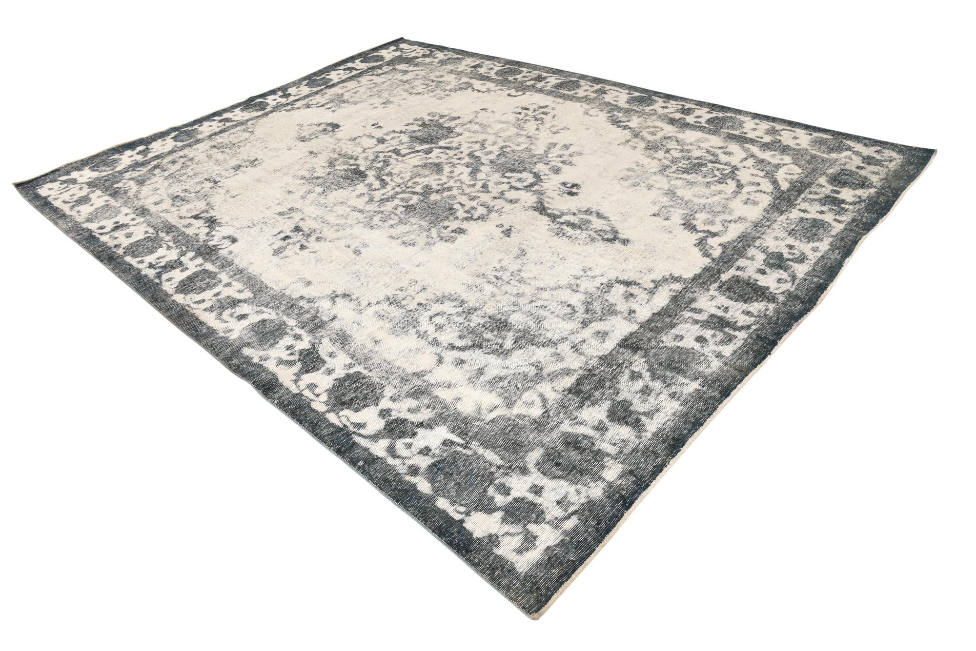 9' x 11' 9 Hand Knotted Ultra Vintage Persian Wool Rug