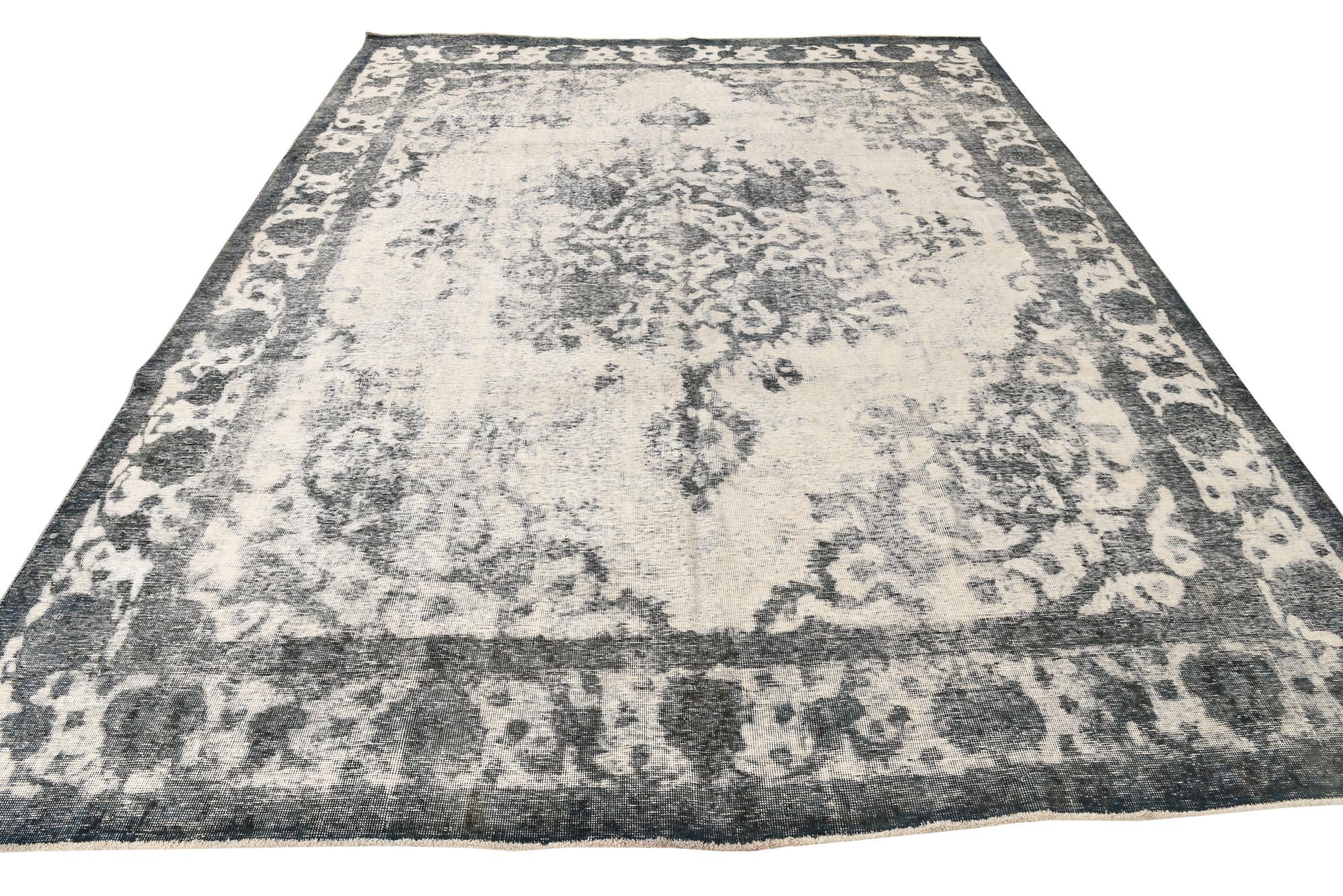 9' x 11' 9 Hand Knotted Ultra Vintage Persian Wool Rug