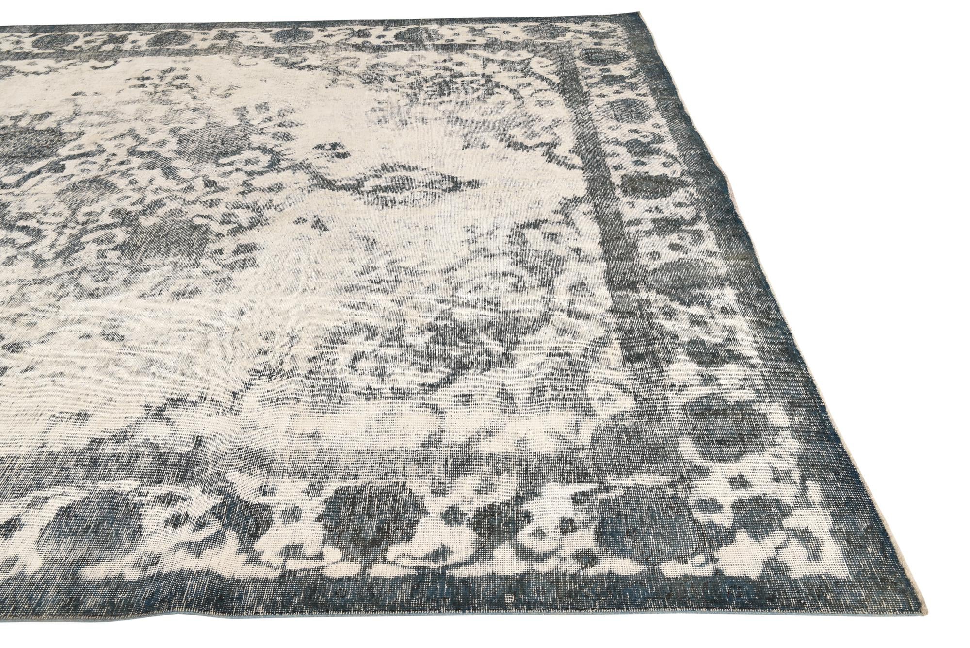 9' x 11' 9 Hand Knotted Ultra Vintage Persian Wool Rug