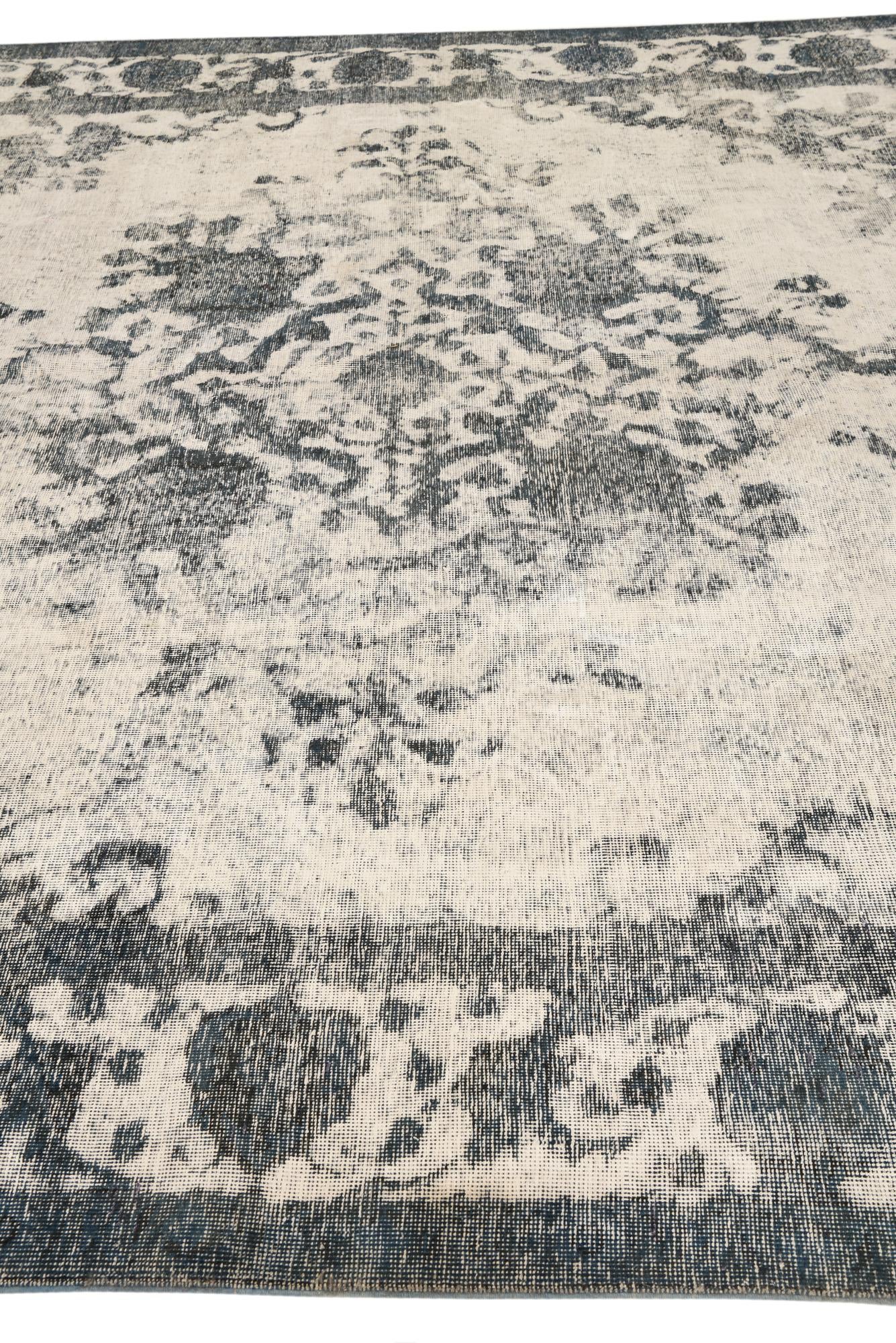 9' x 11' 9 Hand Knotted Ultra Vintage Persian Wool Rug