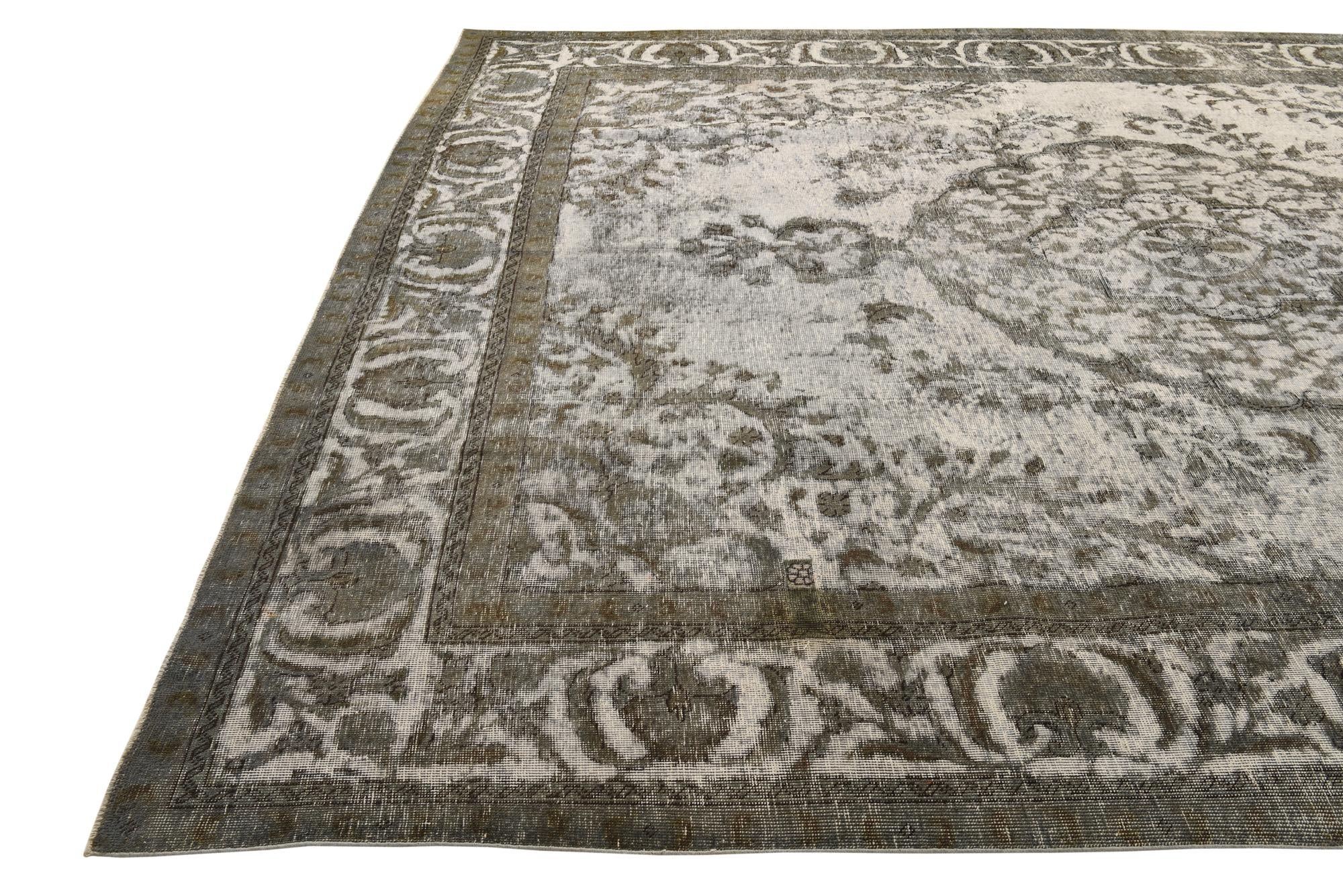 9' 8 x 12' 8 Hand Knotted Ultra Vintage Persian Wool Rug