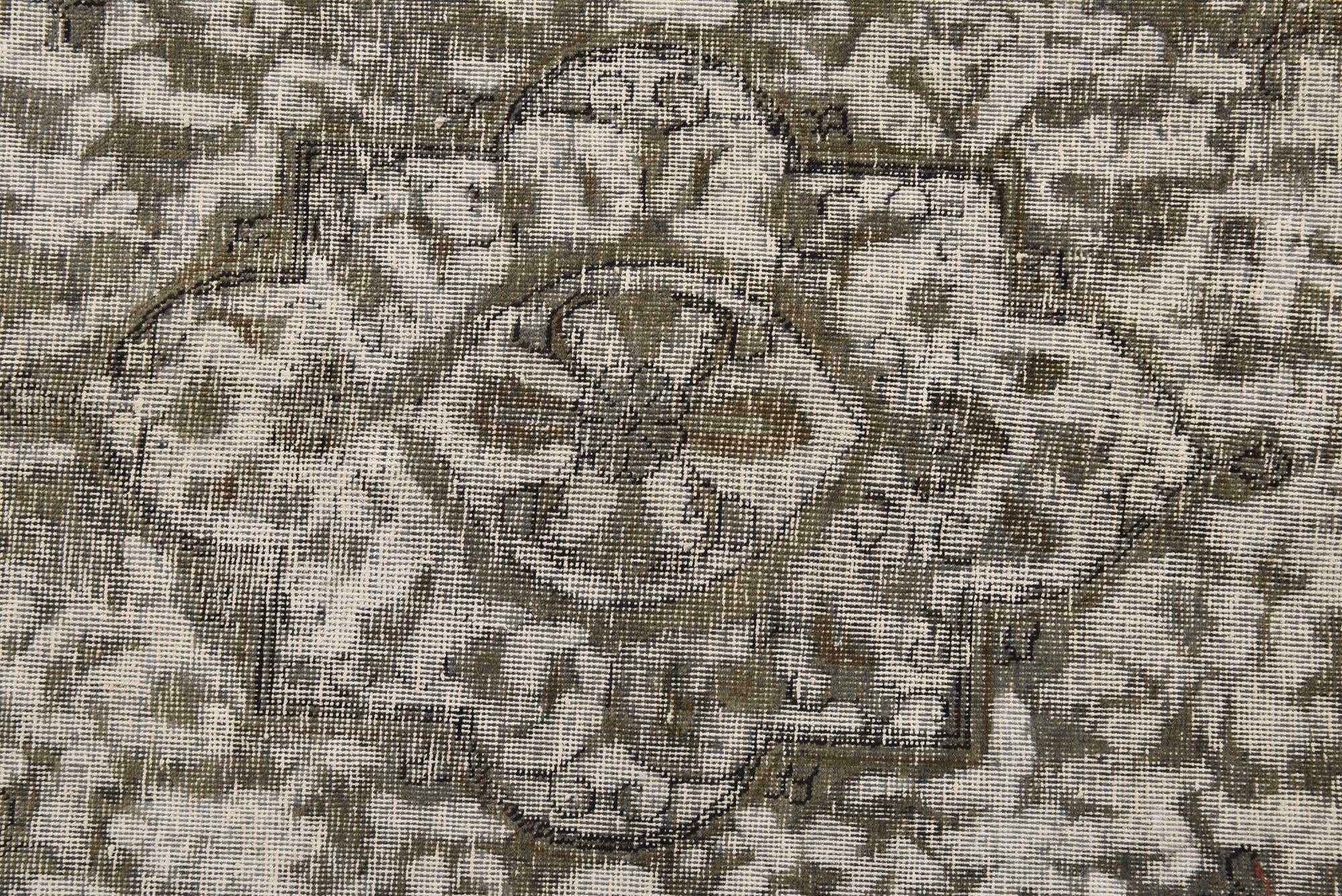 9' 8 x 12' 8 Hand Knotted Ultra Vintage Persian Wool Rug