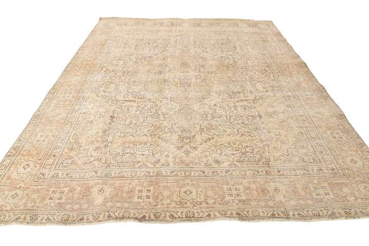 9' 3 x 12' 3 Hand Knotted Ultra Vintage Persian Wool Rug