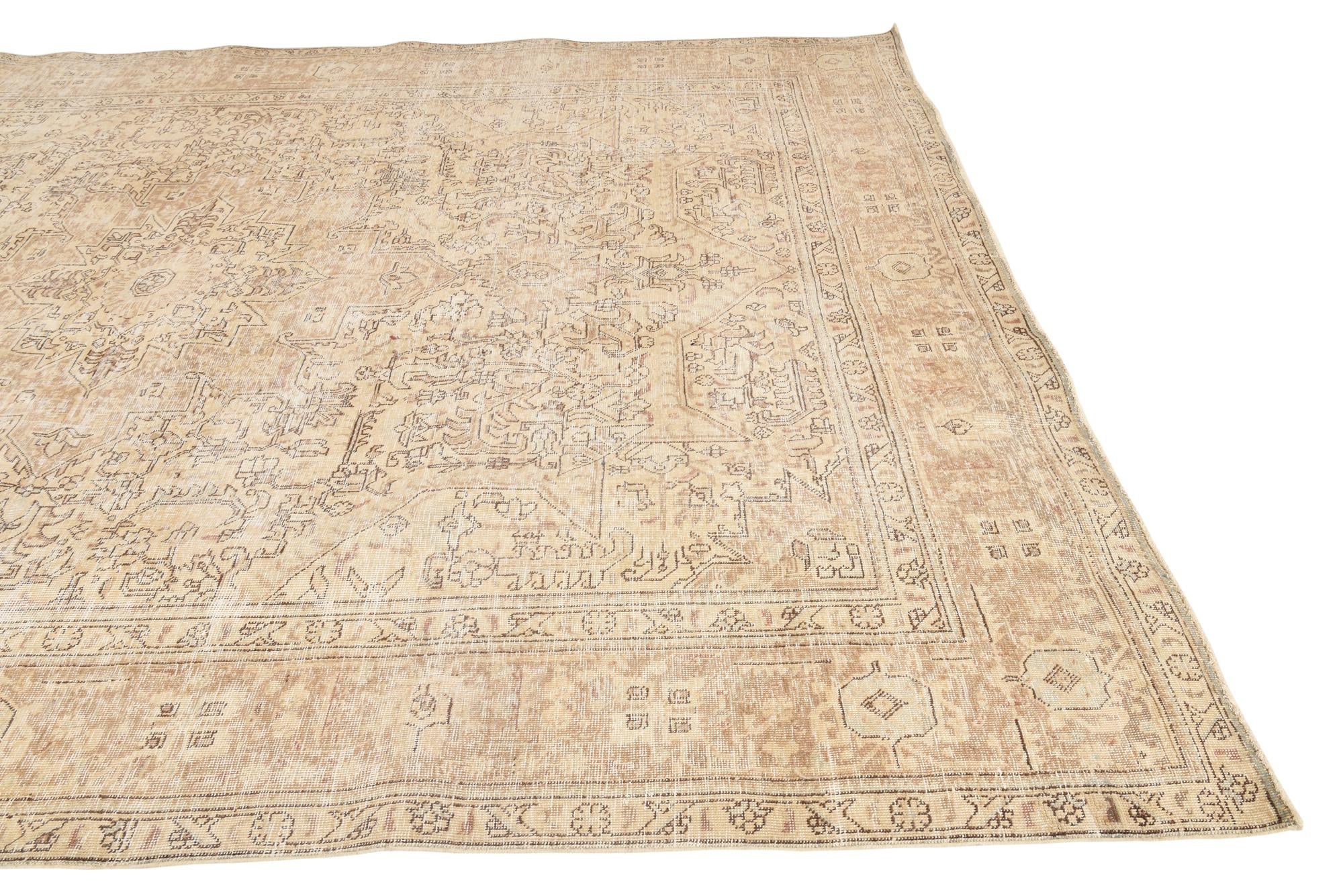 9' 3 x 12' 3 Hand Knotted Ultra Vintage Persian Wool Rug