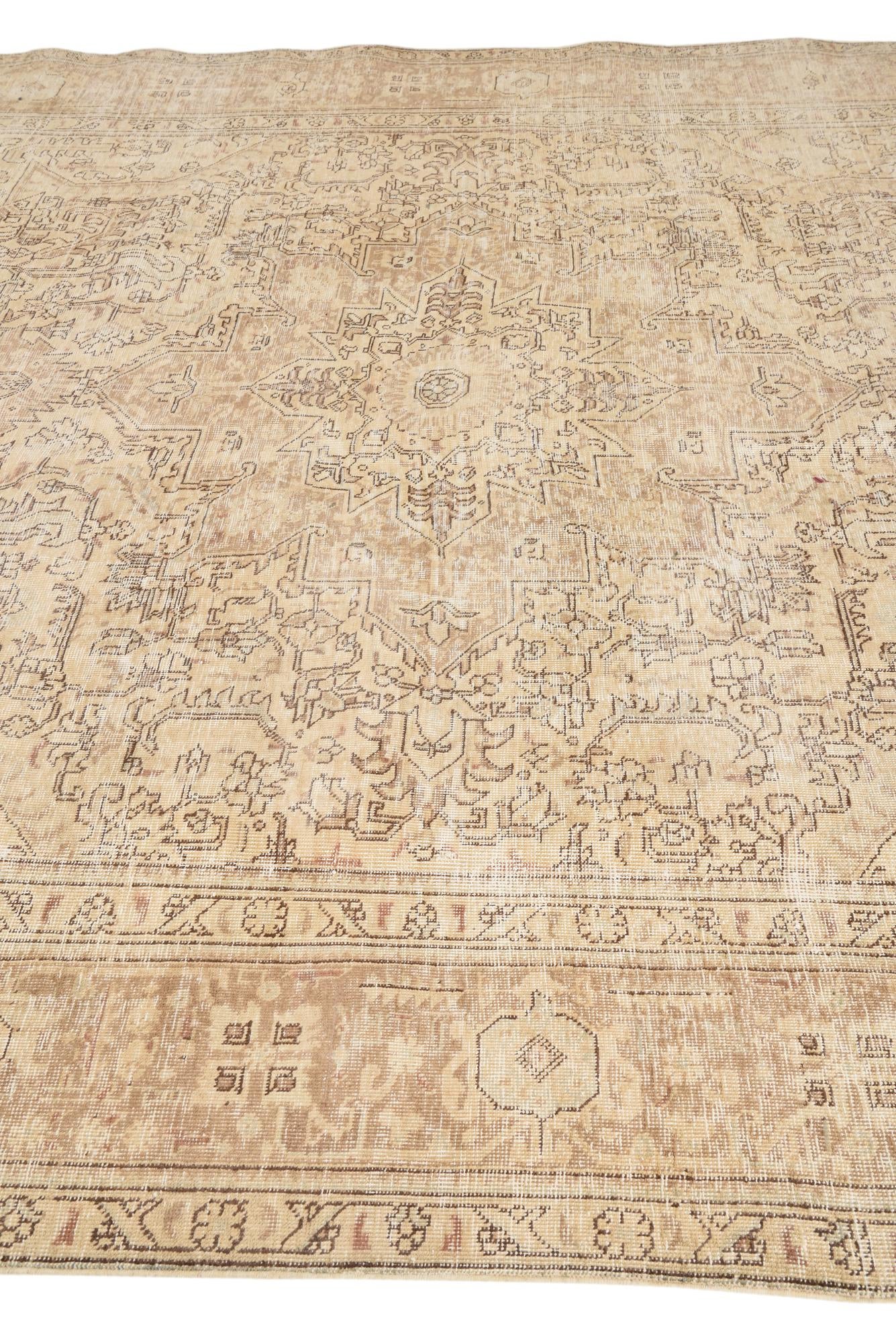 9' 3 x 12' 3 Hand Knotted Ultra Vintage Persian Wool Rug