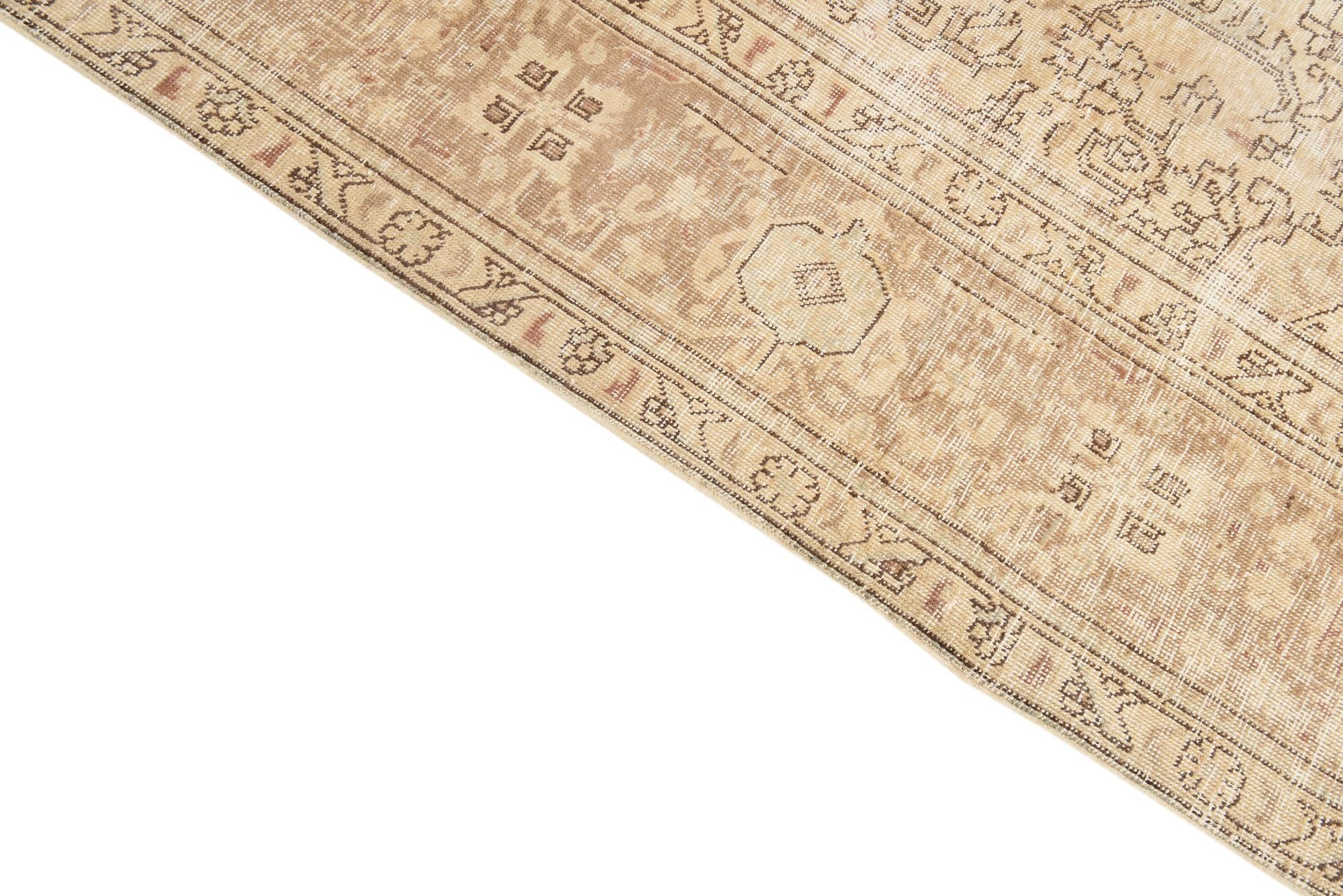 9' 3 x 12' 3 Hand Knotted Ultra Vintage Persian Wool Rug