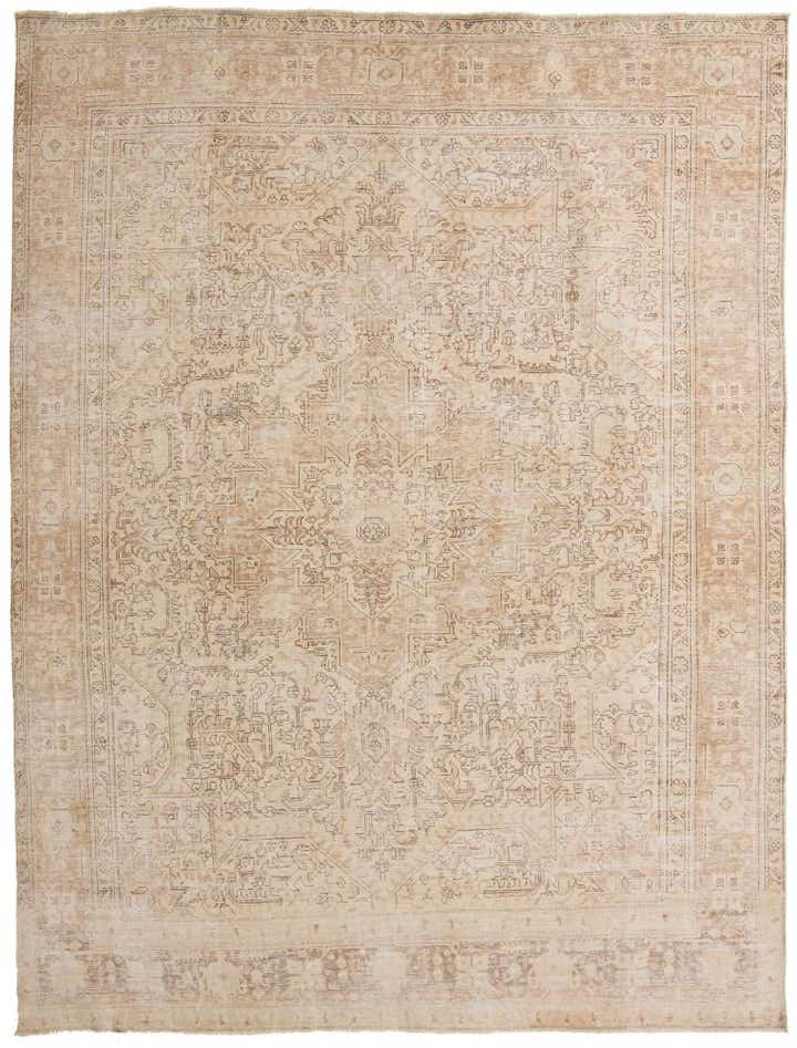9' 3 x 12' 3 Hand Knotted Ultra Vintage Persian Wool Rug