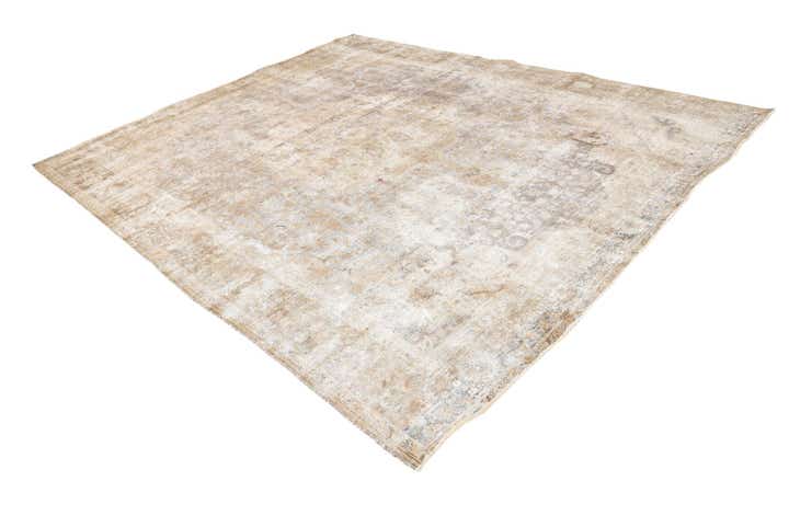 300cm x 365cm Hand Knotted Ultra Vintage Persian Wool Rug
