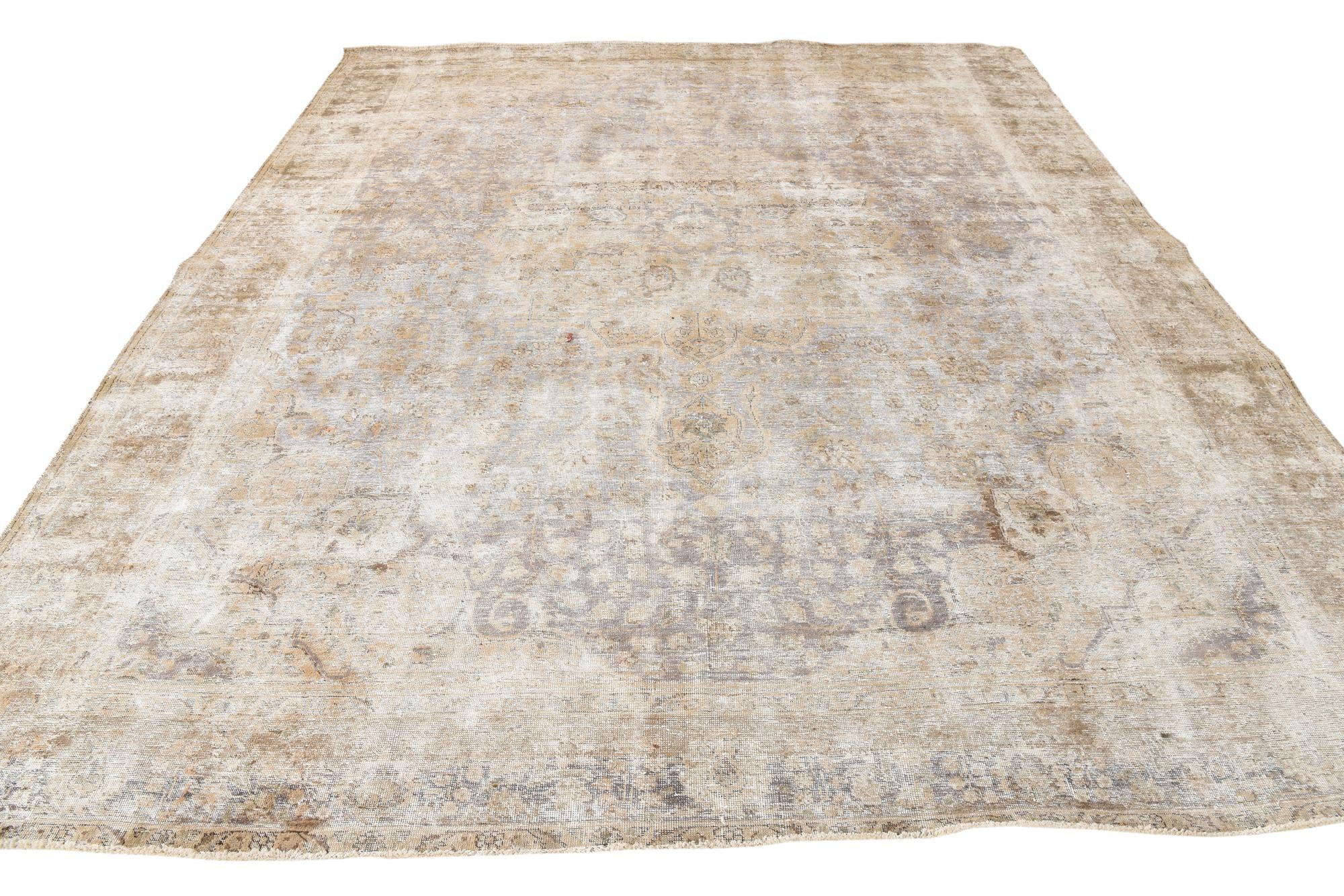 300cm x 365cm Hand Knotted Ultra Vintage Persian Wool Rug