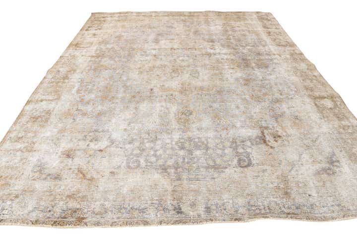 300cm x 365cm Hand Knotted Ultra Vintage Persian Wool Rug