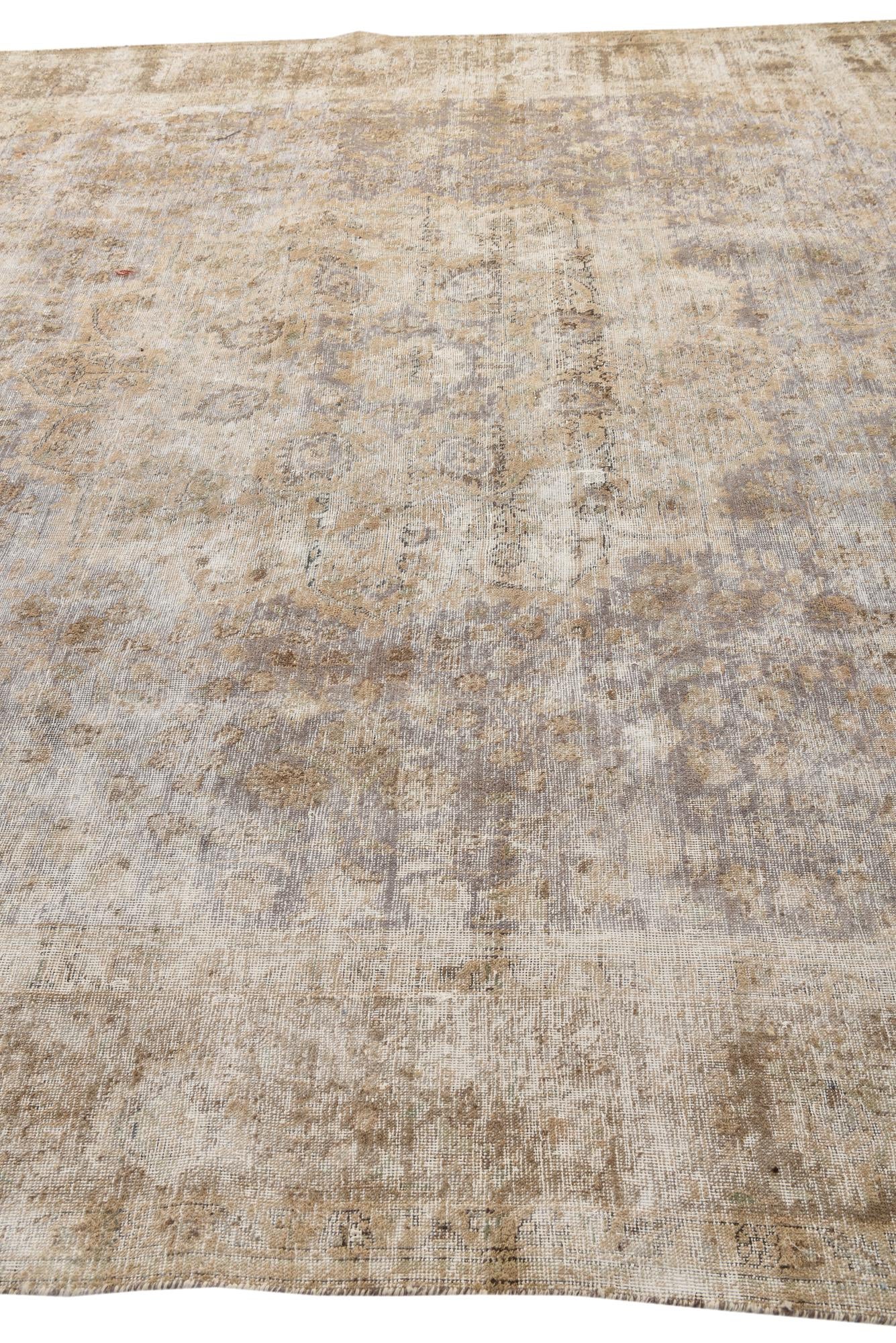 300cm x 365cm Hand Knotted Ultra Vintage Persian Wool Rug