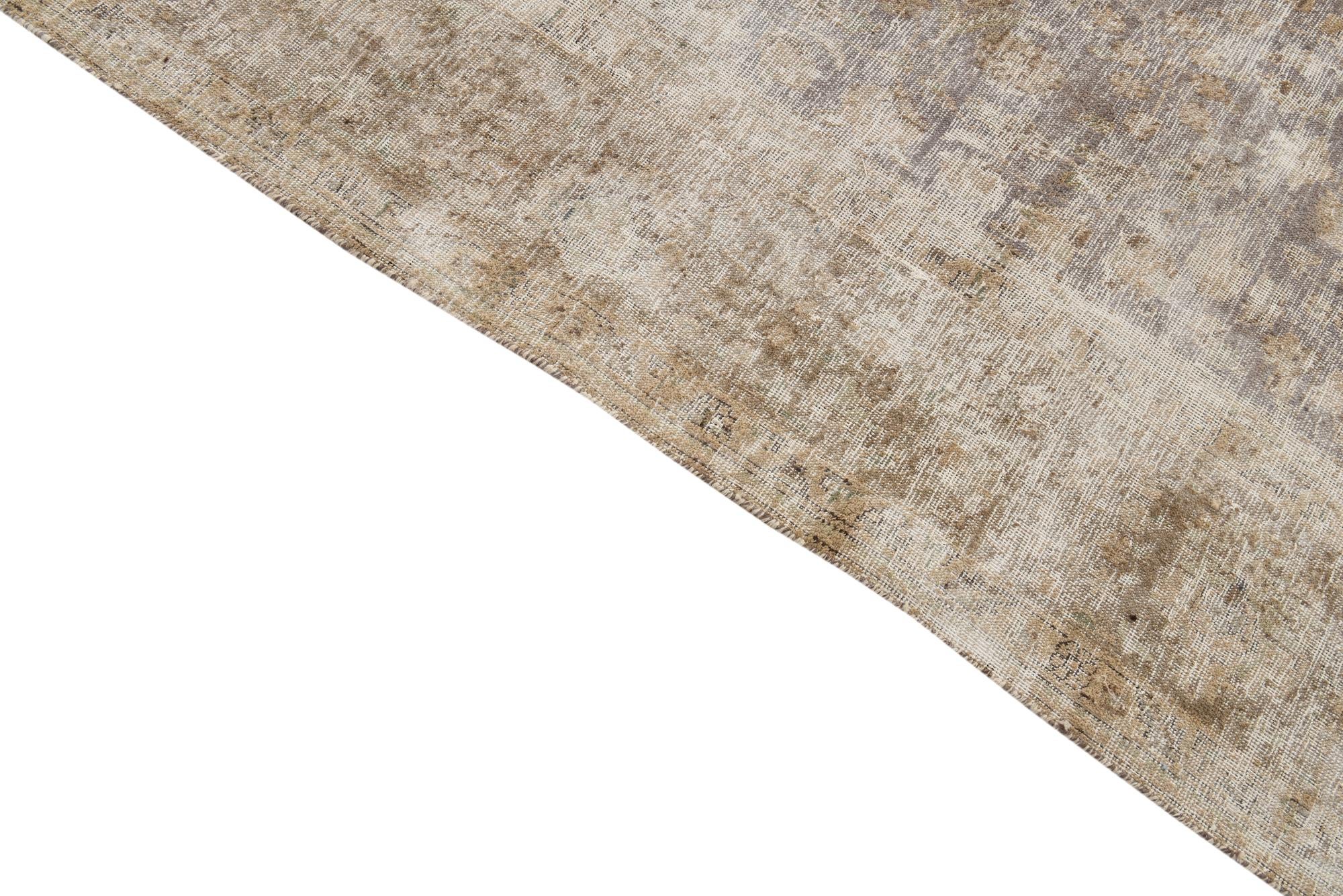 300cm x 365cm Hand Knotted Ultra Vintage Persian Wool Rug