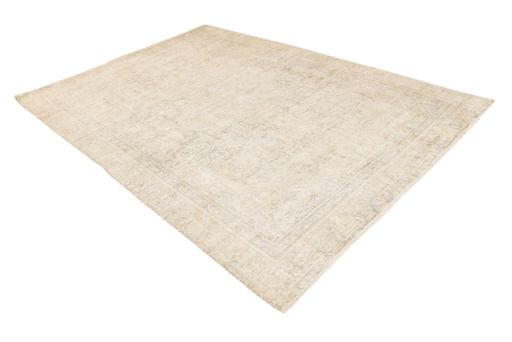 7' 3 x 10' 2 Hand Knotted Ultra Vintage Persian Wool Rug