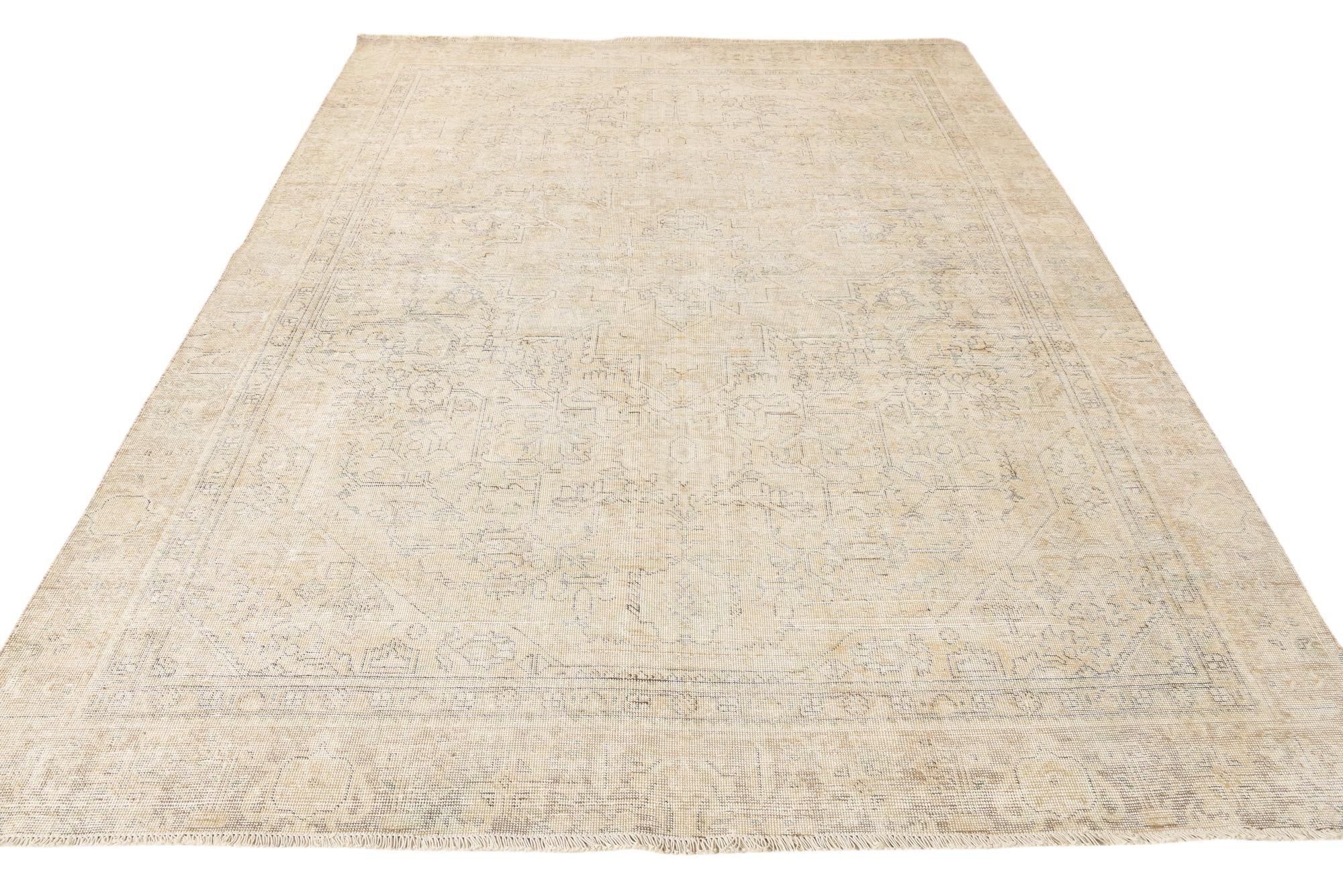 7' 3 x 10' 2 Hand Knotted Ultra Vintage Persian Wool Rug