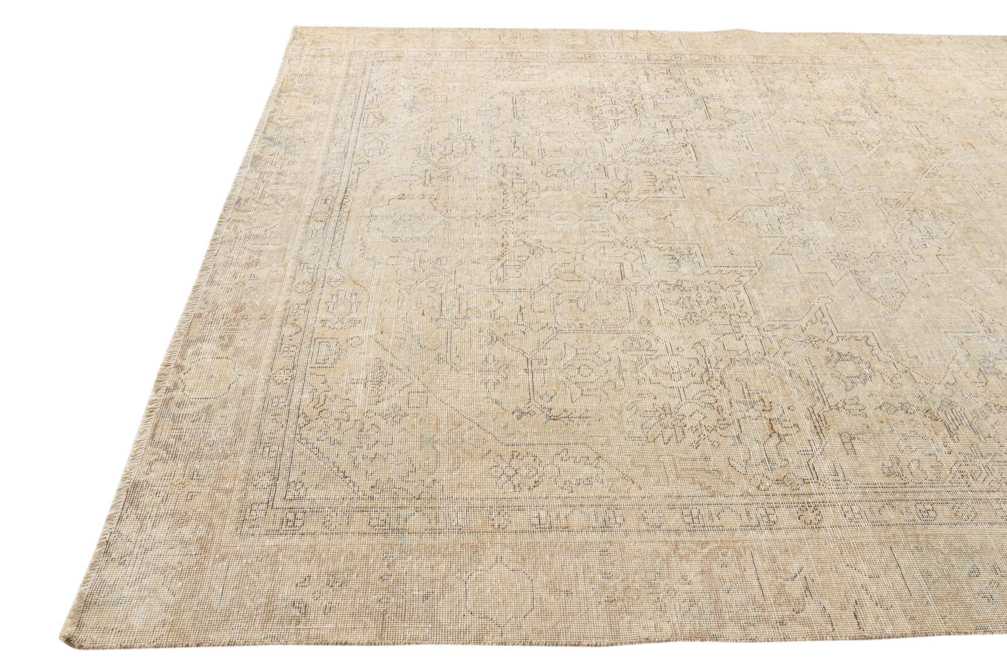 7' 3 x 10' 2 Hand Knotted Ultra Vintage Persian Wool Rug