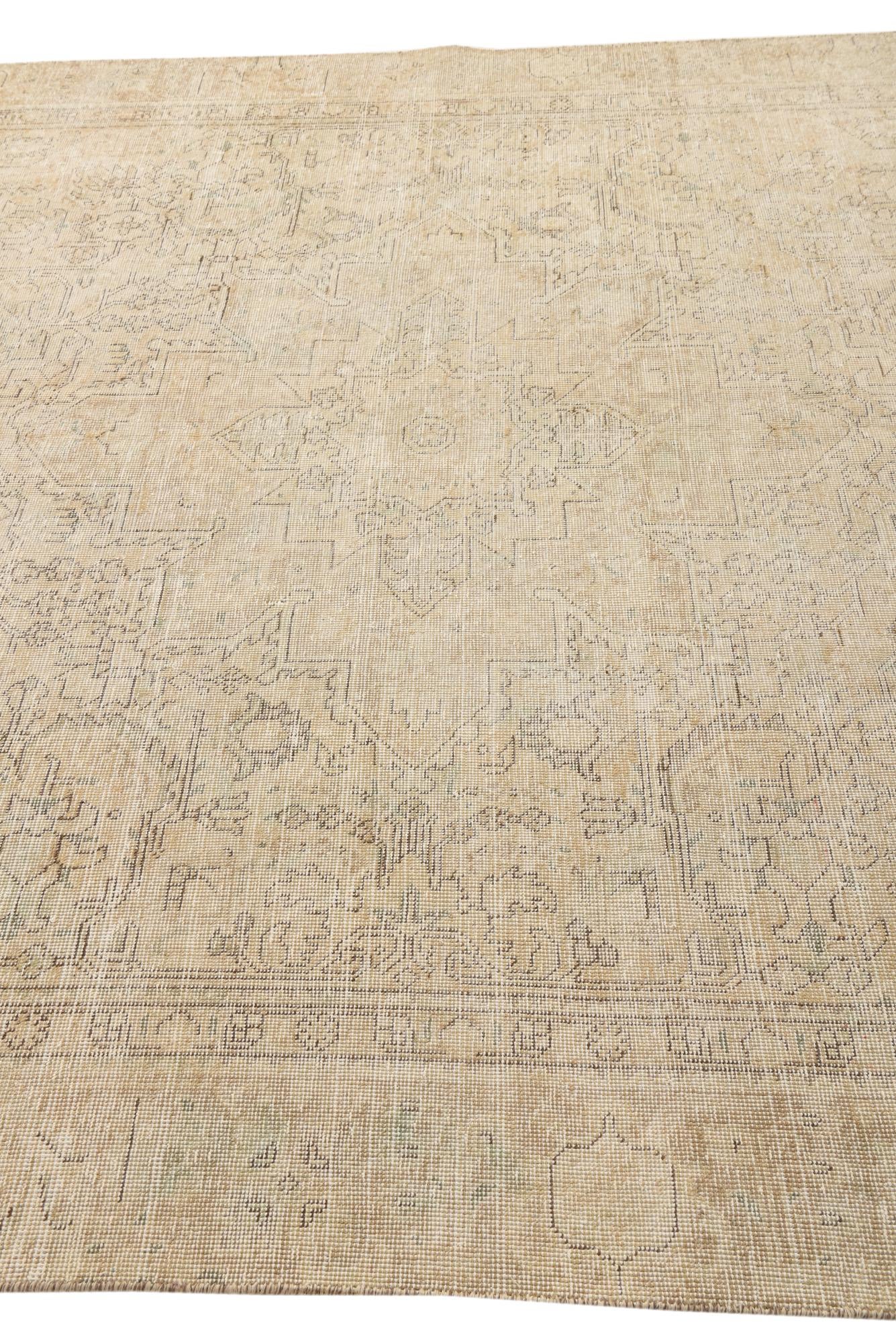 7' 3 x 10' 2 Hand Knotted Ultra Vintage Persian Wool Rug