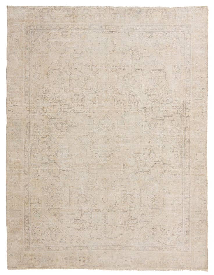 Detail image of 7' 3 x 10' 2 Hand Knotted Ultra Vintage Persian Wool Rug