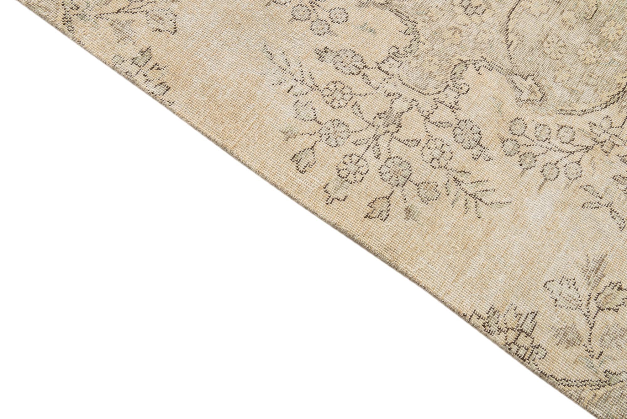 6' 6 x 10' Hand Knotted Ultra Vintage Persian Wool Rug