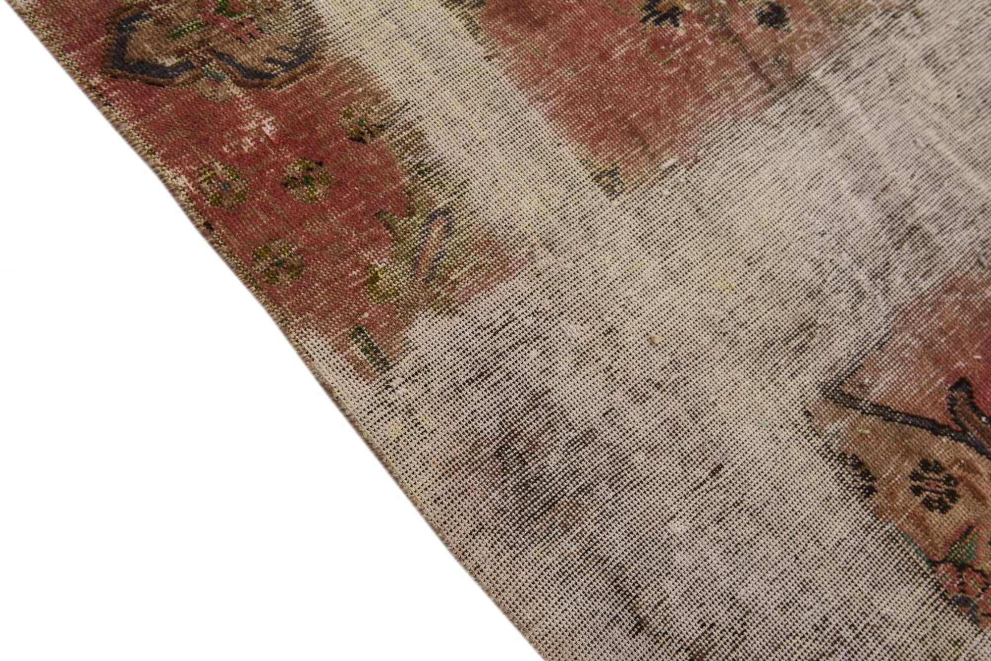 8' 11 x 12' 7 Hand Knotted Ultra Vintage Persian Wool Rug