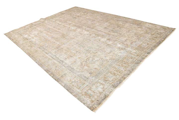 9' 1 x 12' 2 Hand Knotted Ultra Vintage Persian Wool Rug