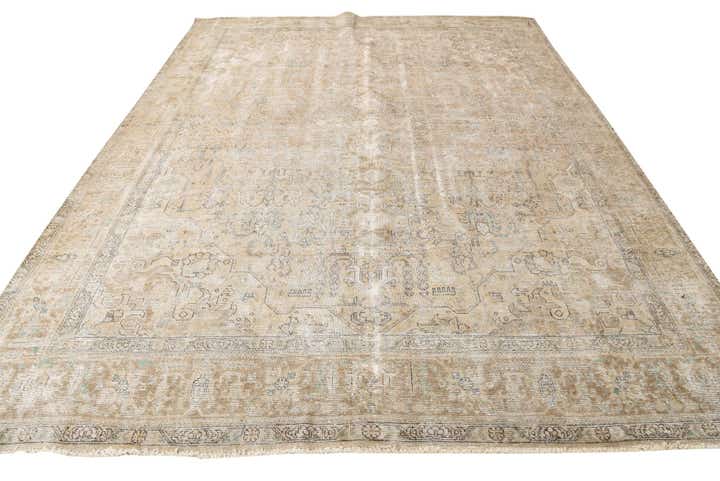9' 1 x 12' 2 Hand Knotted Ultra Vintage Persian Wool Rug