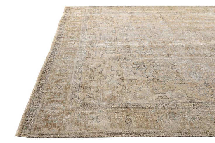 Detail image of 9' 1 x 12' 2 Hand Knotted Ultra Vintage Persian Wool Rug