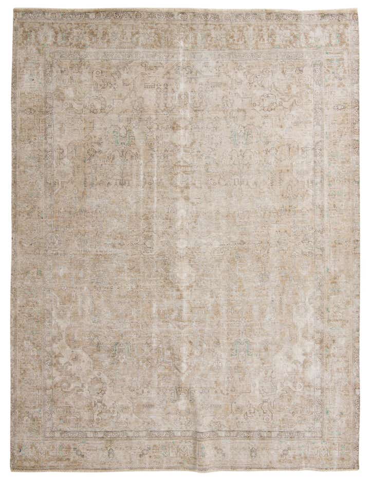9' 1 x 12' 2 Hand Knotted Ultra Vintage Persian Wool Rug