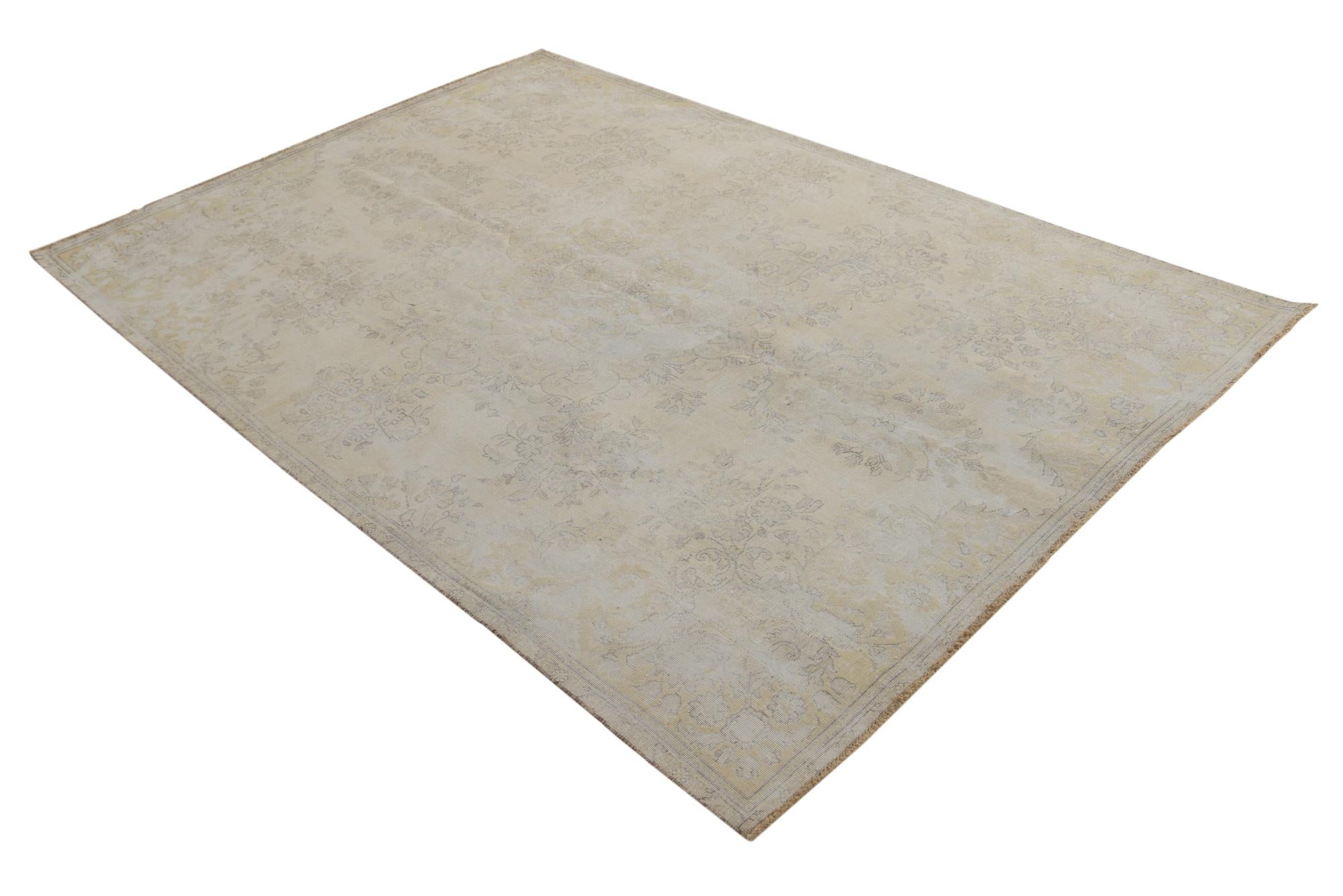 6' 1 x 9' 1 Hand Knotted Ultra Vintage Persian Wool Rug