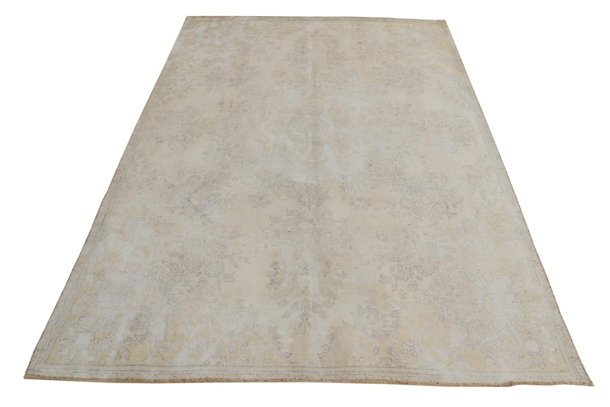 6' 1 x 9' 1 Hand Knotted Ultra Vintage Persian Wool Rug