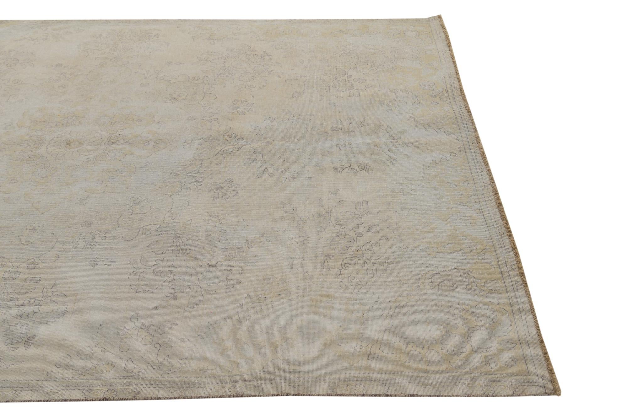 6' 1 x 9' 1 Hand Knotted Ultra Vintage Persian Wool Rug