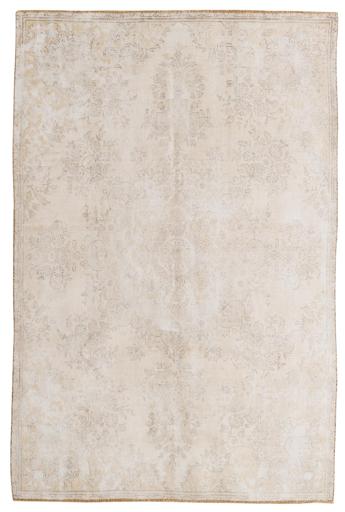 6' 1 x 9' 1 Hand Knotted Ultra Vintage Persian Wool Rug