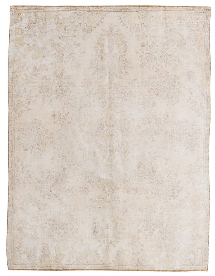 Detail image of 6' 1 x 9' 1 Hand Knotted Ultra Vintage Persian Wool Rug