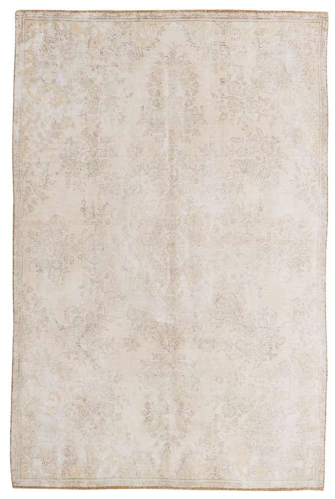 6' 1 x 9' 1 Hand Knotted Ultra Vintage Persian Wool Rug