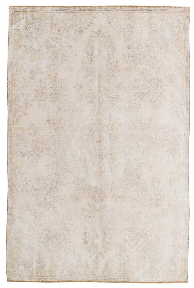 Detail image of 6' 1 x 9' 1 Hand Knotted Ultra Vintage Persian Wool Rug