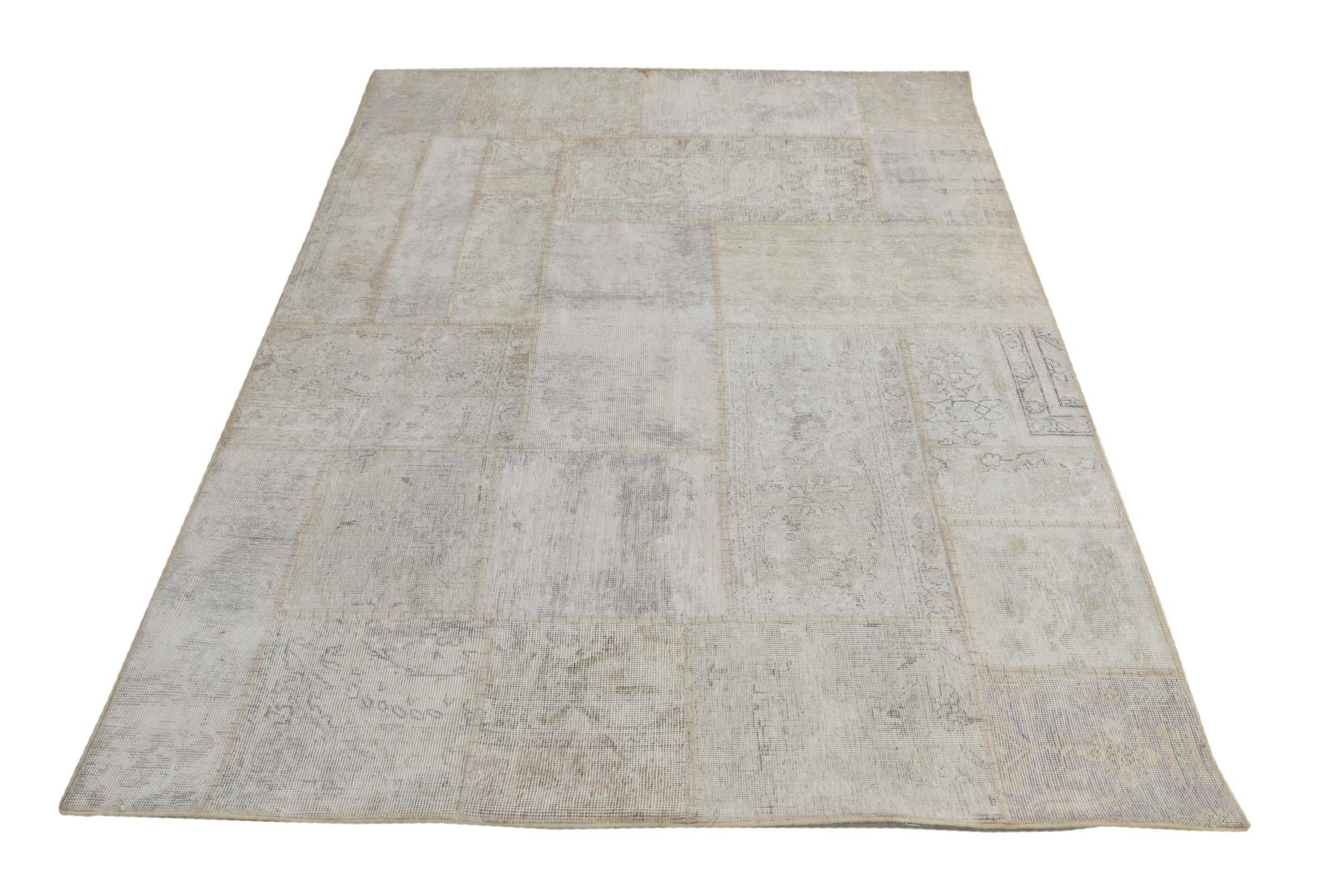 5' x 6' 8 Hand Knotted Ultra Vintage Persian Wool Rug