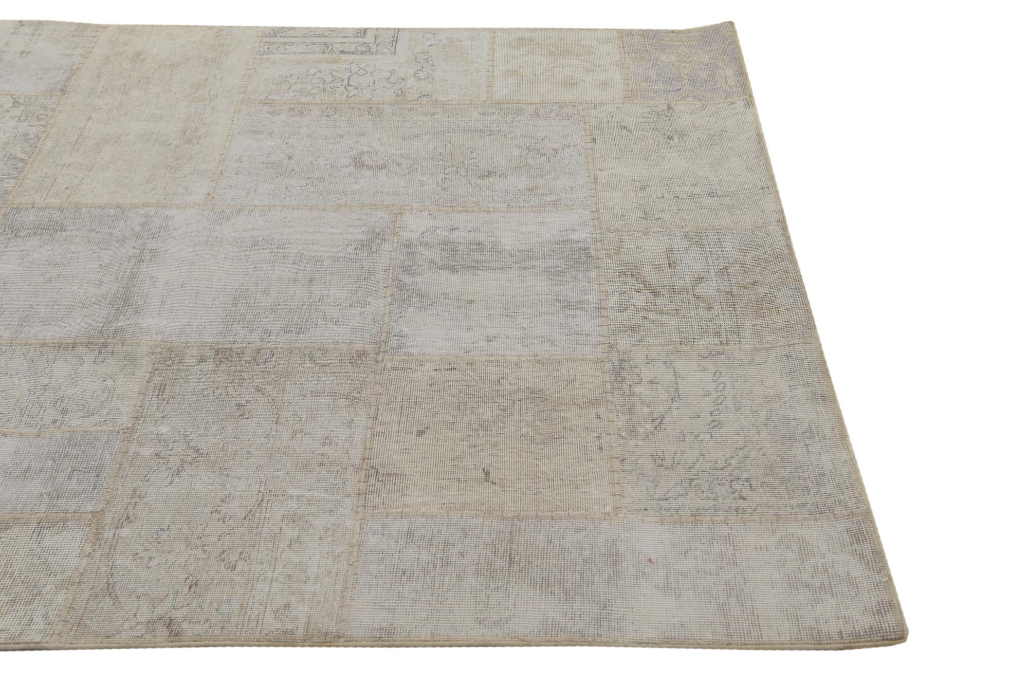 5' x 6' 8 Hand Knotted Ultra Vintage Persian Wool Rug