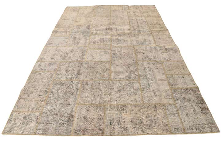 6' 9 x 10' Hand Knotted Ultra Vintage Persian Wool Rug