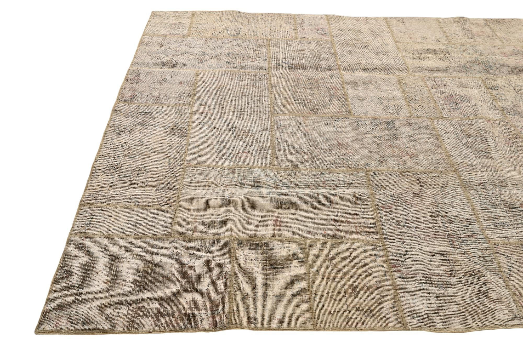 6' 9 x 10' Hand Knotted Ultra Vintage Persian Wool Rug