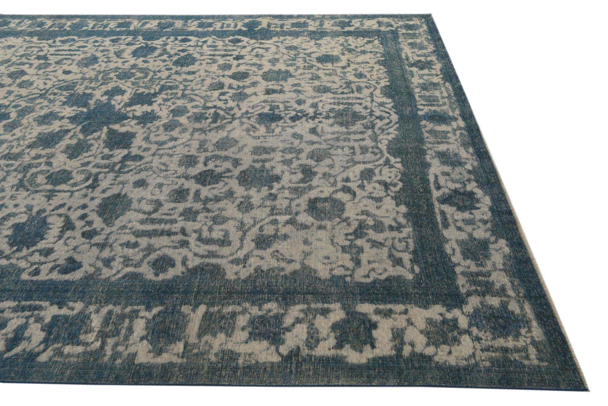9' 4 x 12' 4 Hand Knotted Ultra Vintage Persian Wool Rug