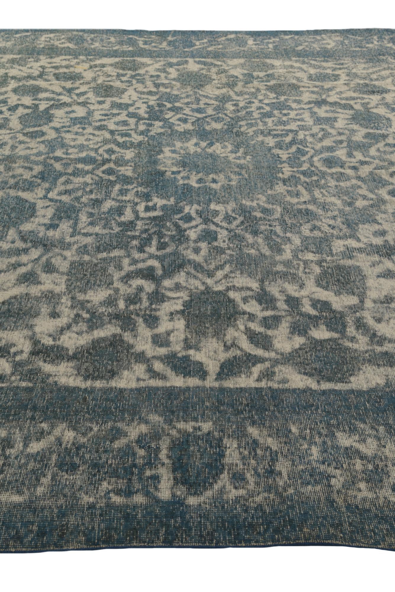9' 8 x 12' 4 Hand Knotted Ultra Vintage Persian Wool Rug