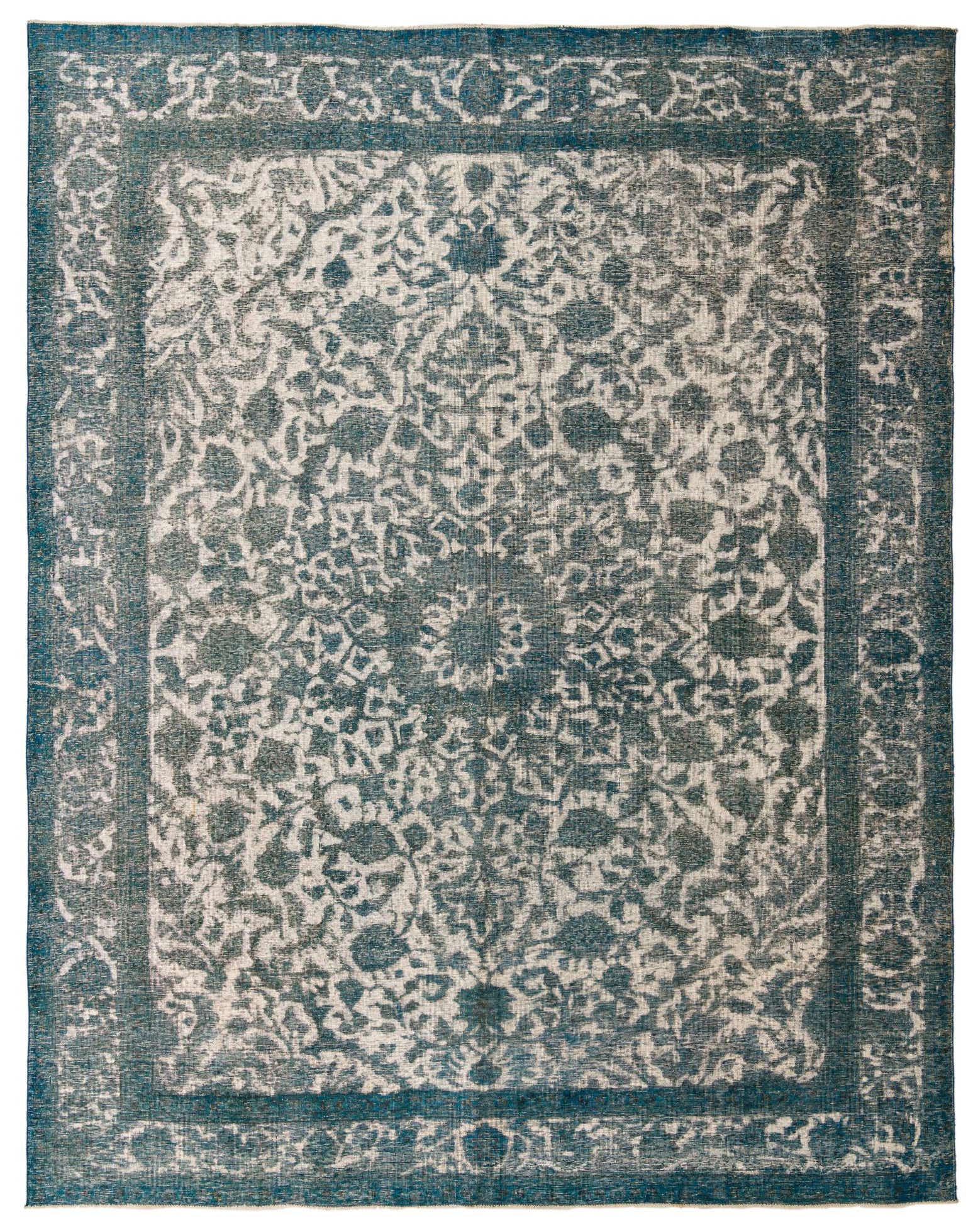 9' 8 x 12' 4 Hand Knotted Ultra Vintage Persian Wool Rug
