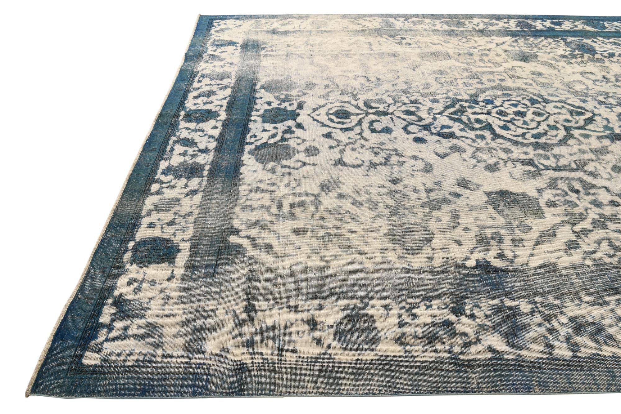 9' 7 x 12' 5 Hand Knotted Ultra Vintage Persian Wool Rug