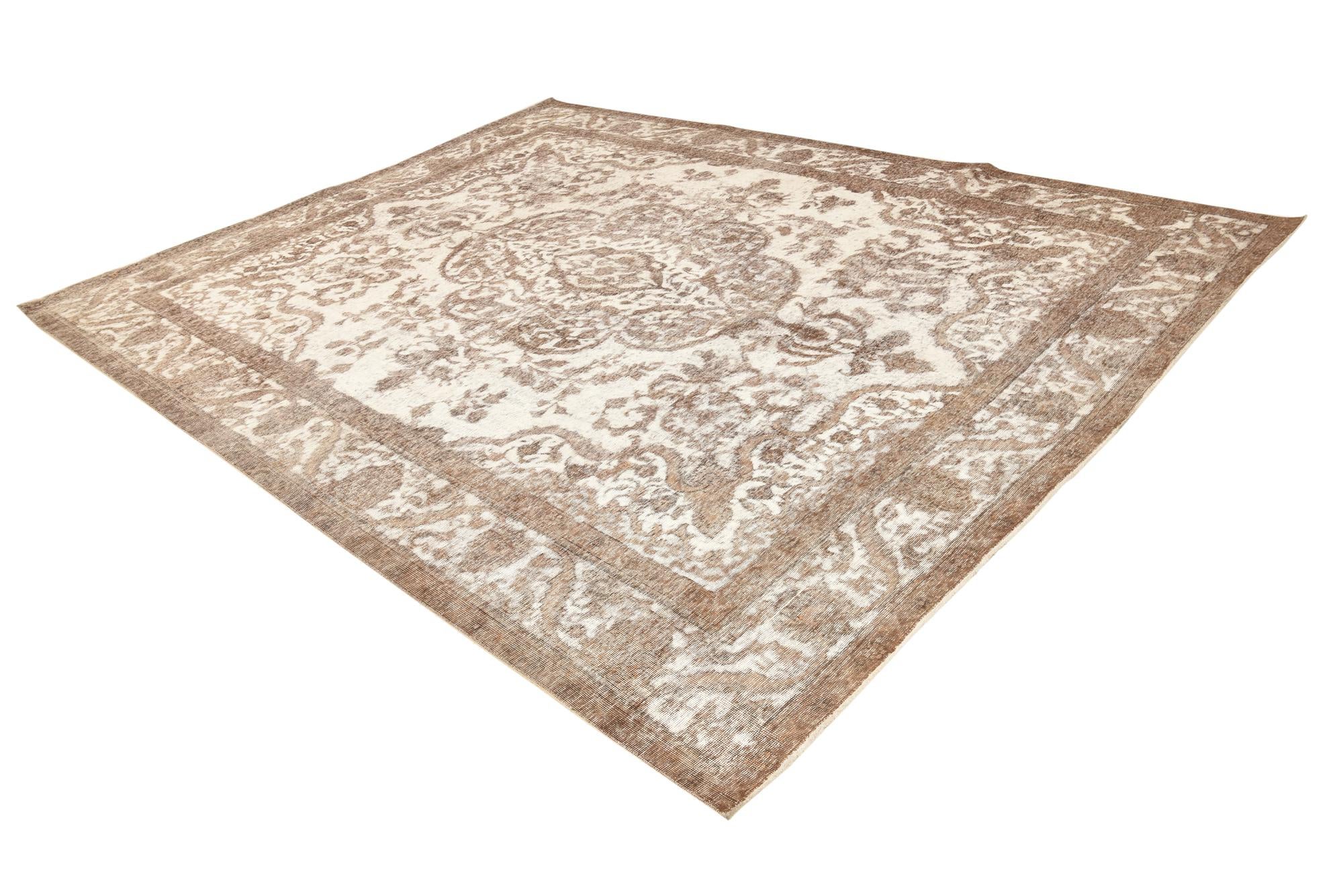 9' 8 x 12' 4 Hand Knotted Ultra Vintage Persian Wool Rug