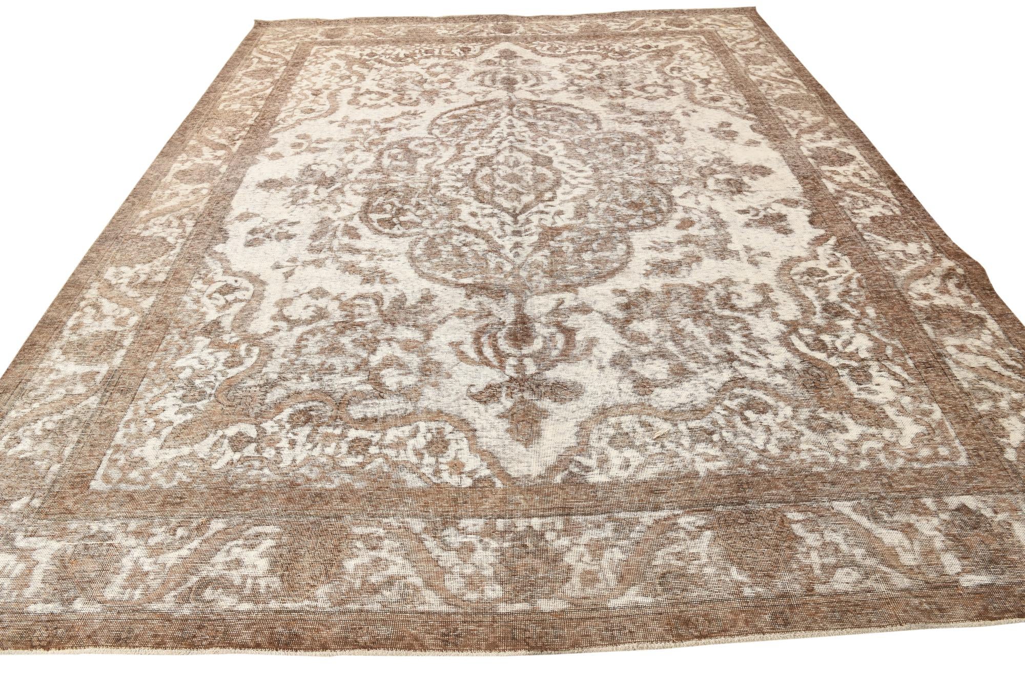9' 8 x 12' 4 Hand Knotted Ultra Vintage Persian Wool Rug