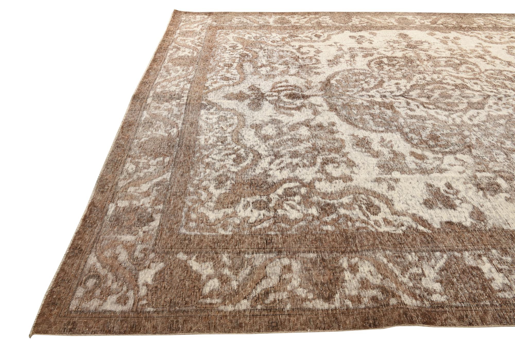 9' 8 x 12' 4 Hand Knotted Ultra Vintage Persian Wool Rug