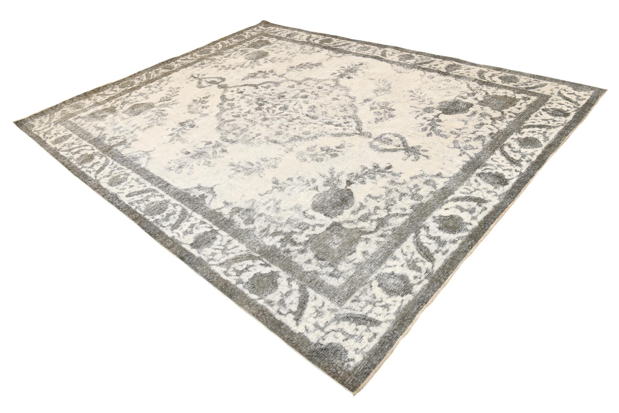 9' 6 x 12' 3 Hand Knotted Ultra Vintage Persian Wool Rug