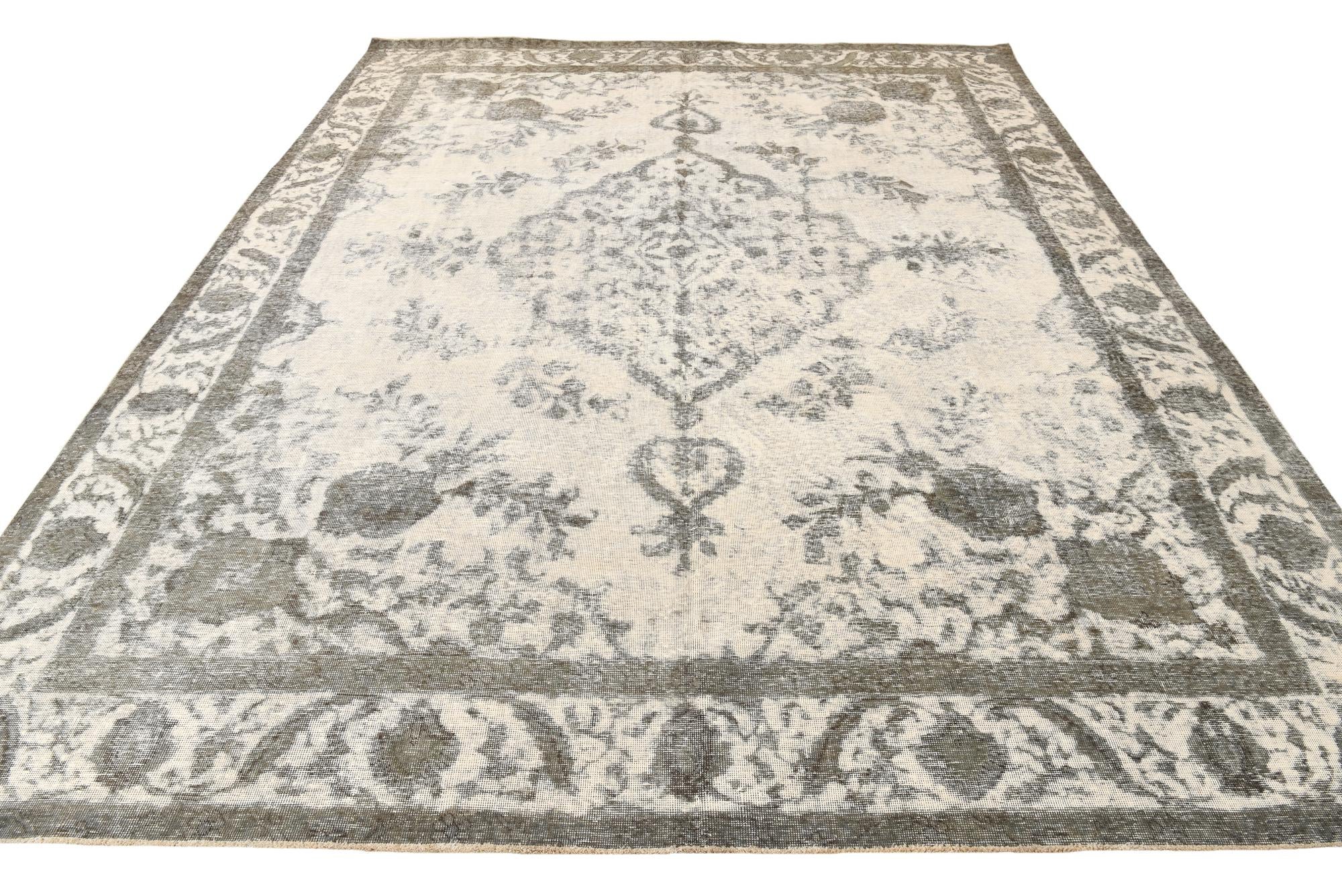 9' 6 x 12' 3 Hand Knotted Ultra Vintage Persian Wool Rug