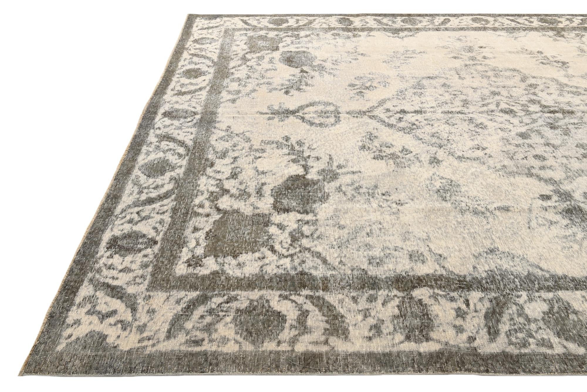 9' 6 x 12' 3 Hand Knotted Ultra Vintage Persian Wool Rug